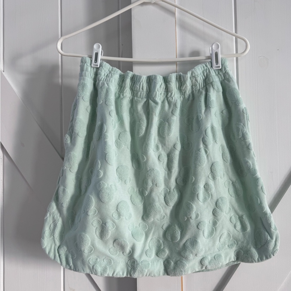 Disney Mickey Mouse Sea Foam Green Terry Cloth Skirt